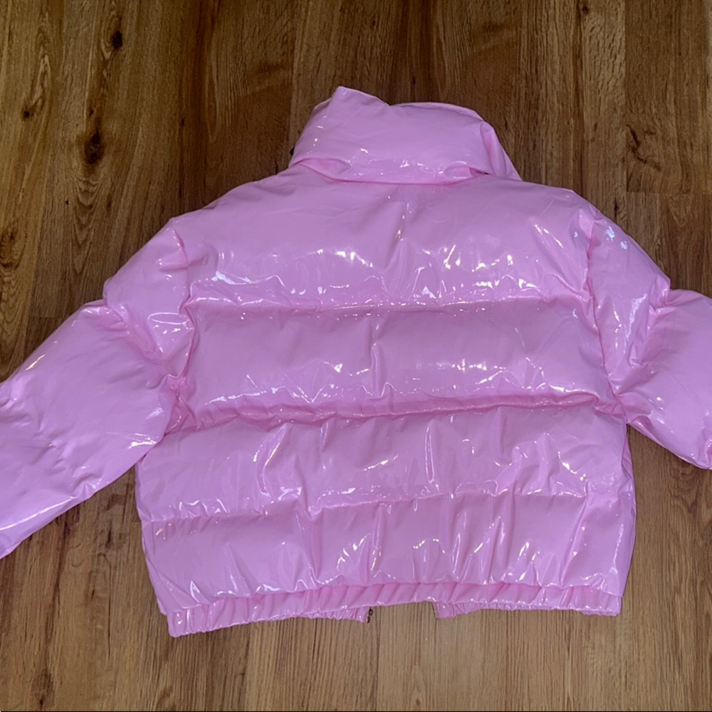 Pretty Little Things Pink Puffer Jacket NWT - Picture 5 of 5